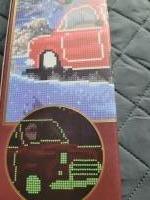 Diamond painting- Kerst auto - glow in the dark
