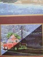 Diamond painting- Kerst auto - glow in the dark